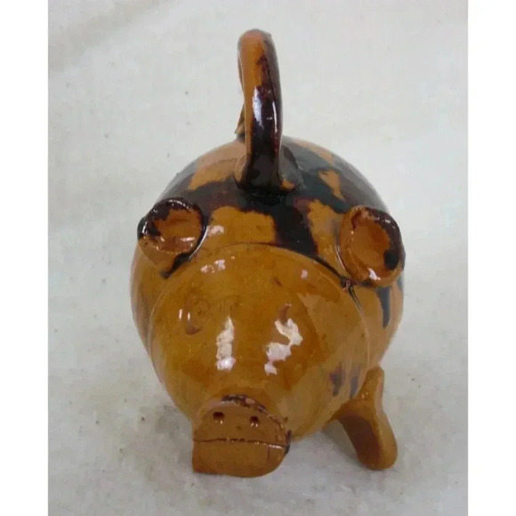 Pig piggy bank Coin Bank, Child's bank Pig Clay Piggy Bank, Hand made clay pig - Picture 3 of 6